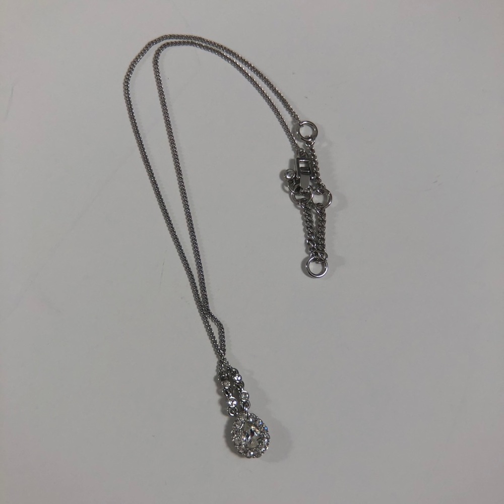 Givenchy Silver Toned, Crystal Pendant Necklace - Picture 2 of 6